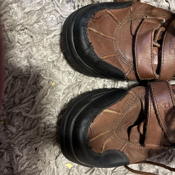 Polo Ralph Lauren Mens Ranger Combat Military Boots Brown Leather Lace Up